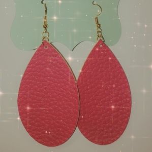 Faux leather earrings